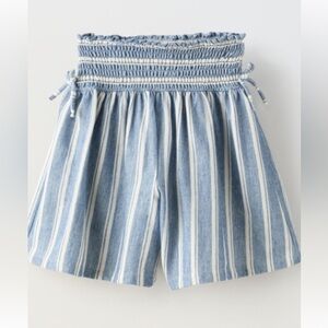 Zara Blue and White Striped Kids Shorts